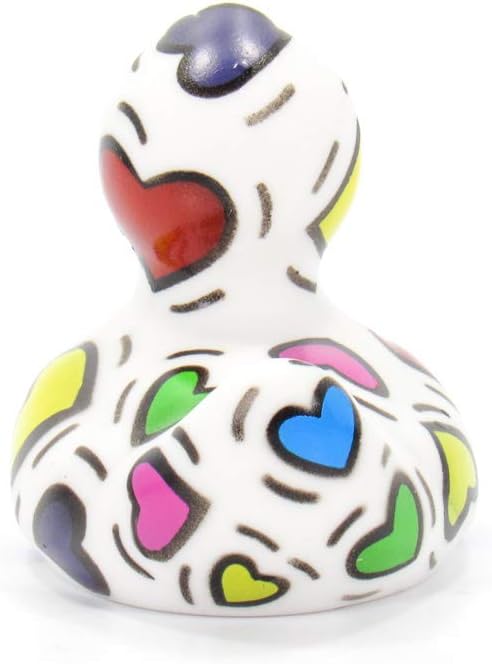 Pop Heart (mini) Rubber Duck by Bud Ducks | Elegant Gift Ready Packaging - "Living in a bubble of love!" | Child Safe | Collectable