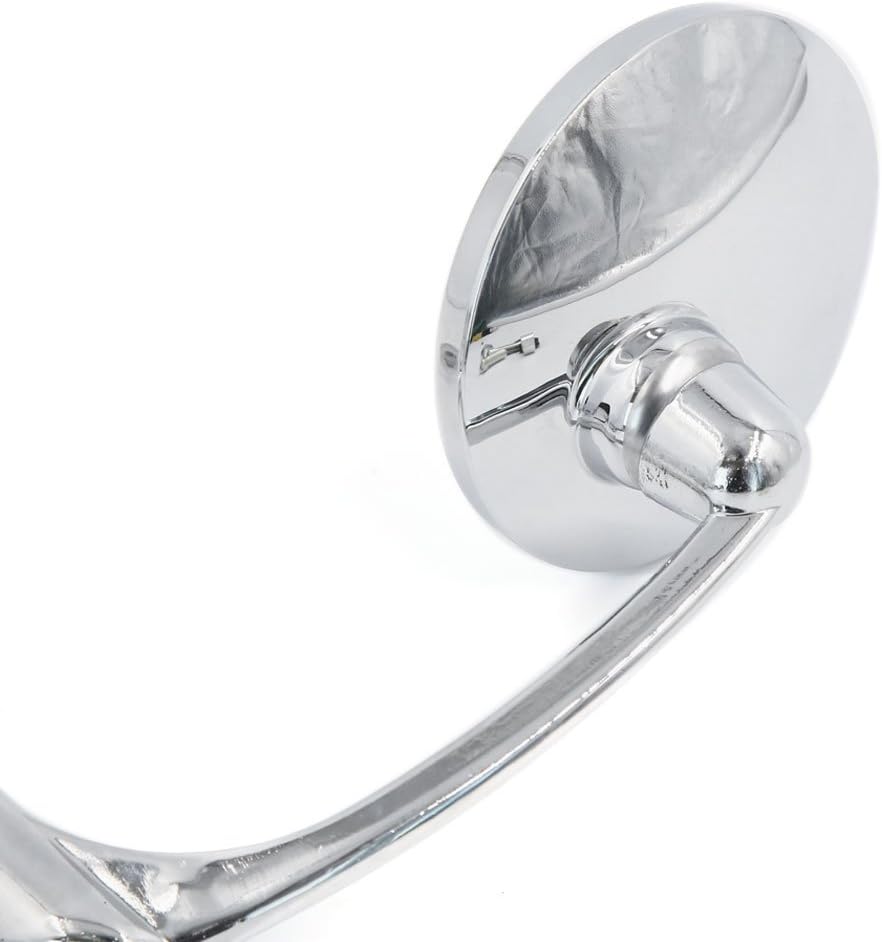 2 Pcs Silver Tone Aluminum Alloy Round Shape Motorcycle Blind Spot Rearview Mirror