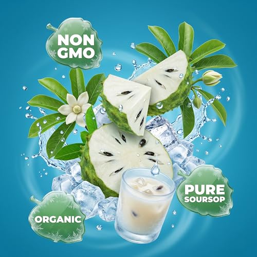 Image of JANS 100% Soursop Juice with Pulp (16.9 oz, Pack of 12) NO Sugar Added, Pure Guanabana Graviola Fresh from Juice, Not From Concentrate