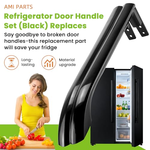 AMI PARTS 5304506471 Refrigerator Door Handle Set (Black) Replaces 242059503 242059506 5304486361 5304504509 5304504510 5304510039 5304510041 4390912 AP6036332 PS11731976 EAP11731976(2 Pack) by AMI PARTS - Image 2