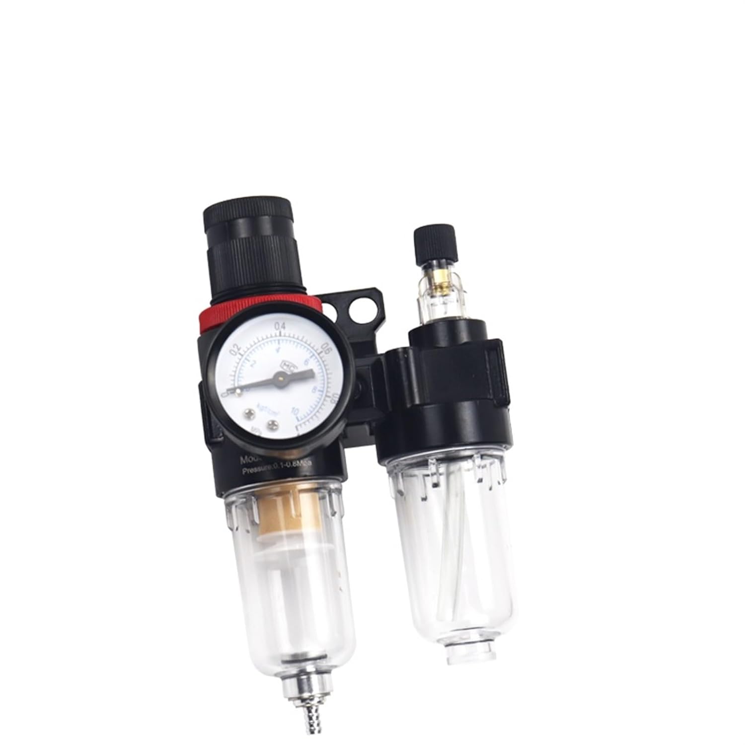 Compresor De Aire AFC2000 + AL2000 G1 / 4 Inch AFC2000 Filtro Separador De Agua Y Aceite Trampa Reguladora 1Pcs(White)