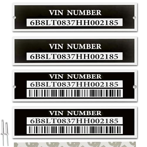 ?-? ???? ???????? - Upgraded - Vin Plates for Trailers, Custom Engraved Aluminum Vin Plate Replacement,Trailer Vin Plate Replacement,Vin Tag,Vin Number!(35 Code 1 P) (100 X 25)
