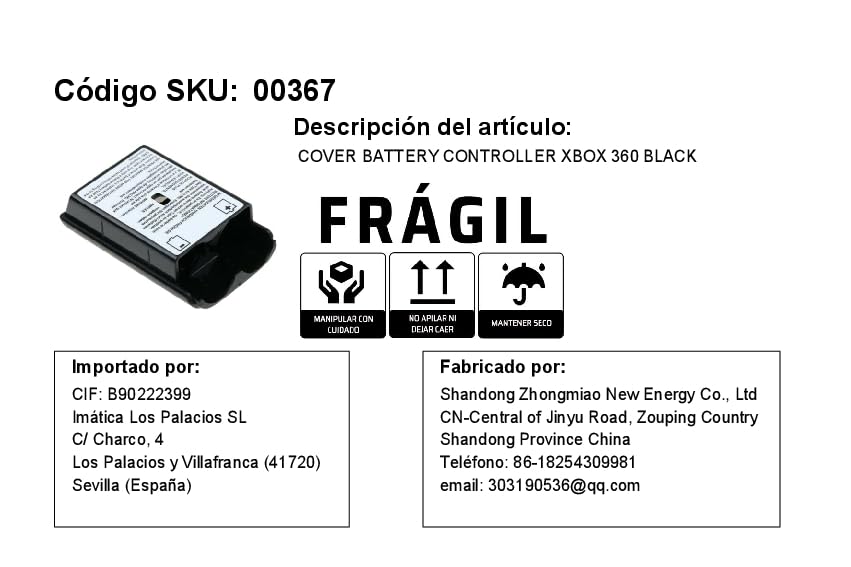 Battery Cover for Microsoft Xbox 360 Controller, Batteries Back Cover, Black