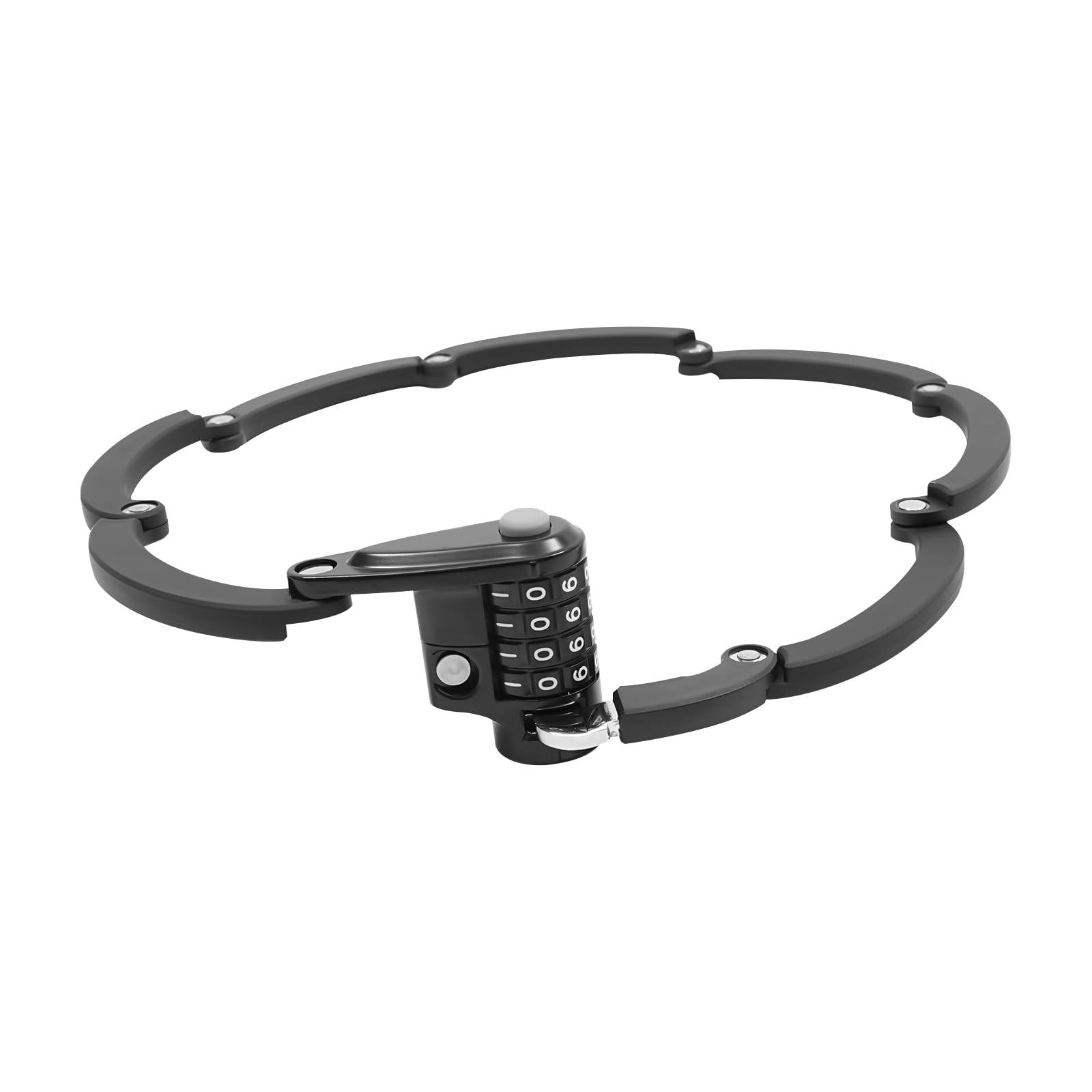 Lucchetto per bicicletta a 4 cifre, lunghezza 85 cm, con supporto per mountain bike, bici da corsa, BMX/MTB (nero)