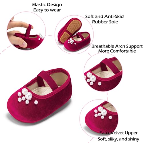 Image of PHIRAMIN Toddler Girl Mary Jane Dress Shoes-Little Girl School Uniform Shoes for Wedding Party