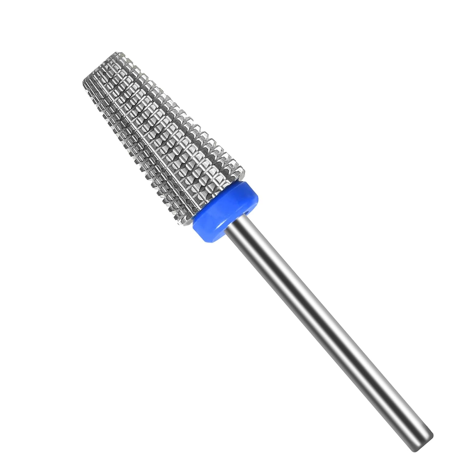 SQULIGT Tungsten Nail Drill Bit, 5 in 1 Carbide Tapered, 3/32" Shank, Two Way Rotate Use, for Nails Fast Removing Acrylic Nail Hard Gels Cuticle Nail Efile Bit for Nail Drill Machine (Medium, Silver)