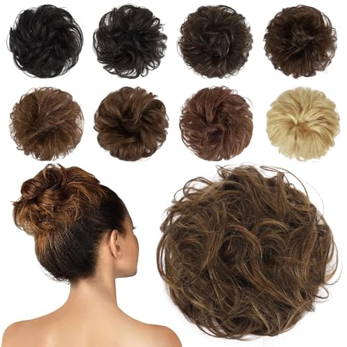 FESHFEN Human Messy Buns - 100% Human Hair Bun Real
