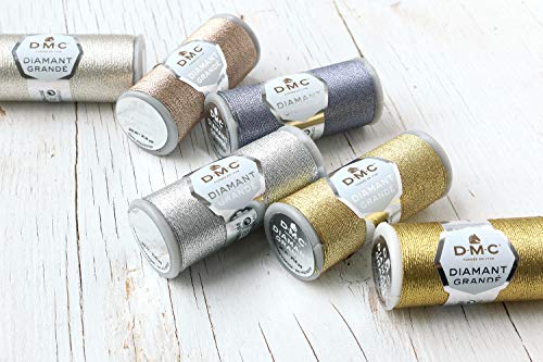 DMC Diamant Grande Metallic Thread 21.8yd - Dark Silver miniatura 3