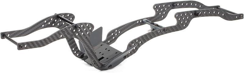 Carbon Fiber Dragon HiLow Chassis Kit Comp Cheater Rigs Frame | 3mm Carbon Fiber Laser Cut, with Carrier Bearing, Delrin Skid Plate, Large Skid Angle High Clearance and LCG Design