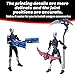 T13 Action Figure Set, 3D Printed Toy T13, Dummy 13 Titan 13,t13 Action Figure Accessories，Death Cape, Skeleton Robot, Cool Robot Stop Motion Animation Figure (Gray-Black)