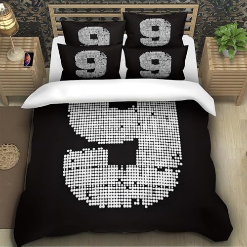 Housse de couette super douce 135x200cm parure de lit 3d microfibre ultra douce - 5