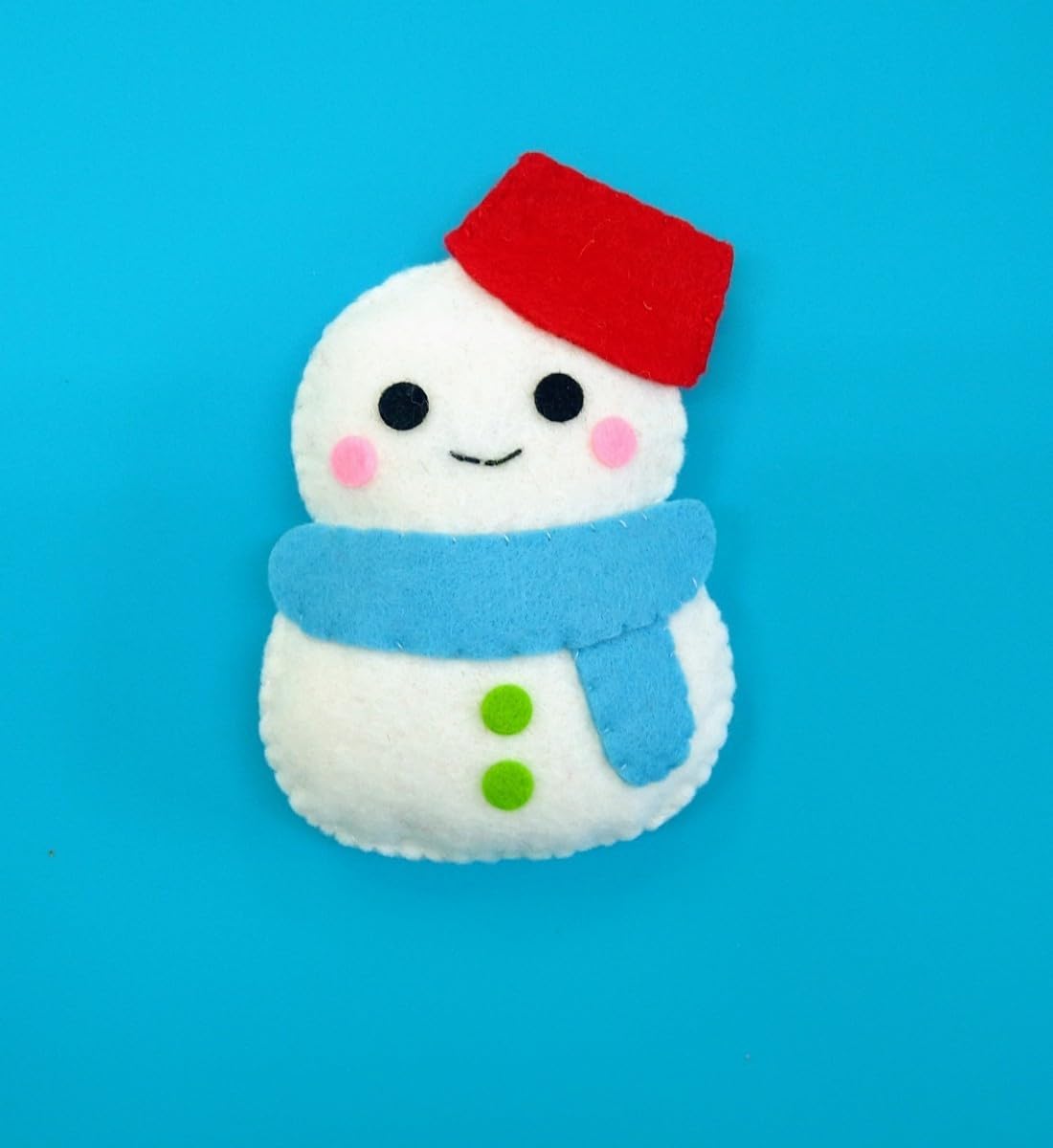 Amazon.co.jp: フェルト ハンドメイド 雪だるまのブローチ クリスマス