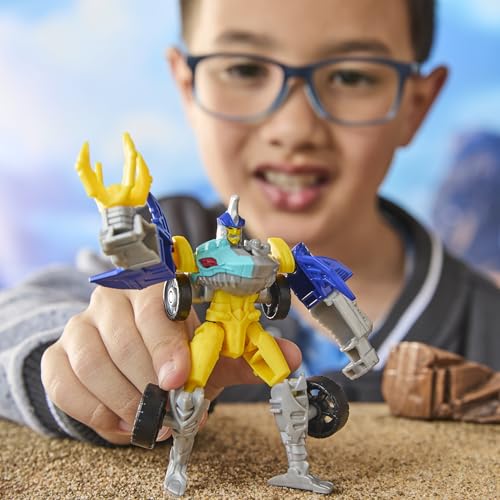 Transformers Cyberworld Cyber Changers Skybyte, 10 cm große Action-Figur mit 4 Schritten zur Verwandlung zum Hai-Fahrzeug… – Ansicht 4