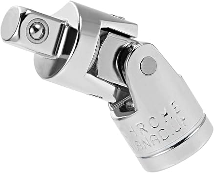 Universal Joint Socket Adapter - [1/4 Inch Drive] CR-V Steel for Access Fasteners at Angle Use