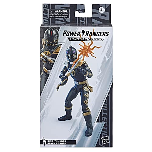 Power Rangers Lightning Collection Dino Thunder Black Ranger 6-Inch Premium Collectible Action Figure Toy With Accessories, Ages 4 And Up #TOP1