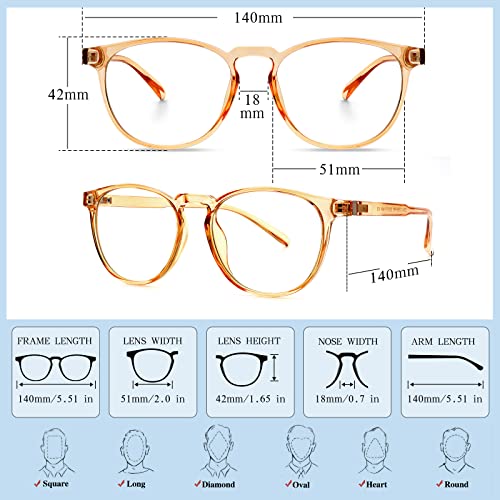 BOSSWIN Blue Light Blocking Glasses for Women/Men - 4-Pack Computer Reading/Gaming/TV/Phone Glasses, Anti-Glare — view 5