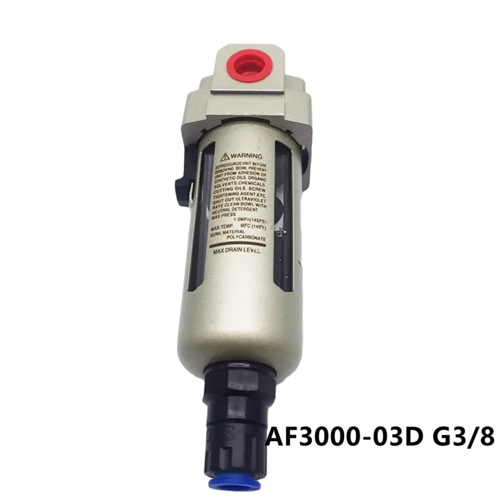 AF2000-02D AF3000-03D AF4000-04D/06D Bomba de Aire Compresor Filtro Humedad Trampa de Agua Colector de Aceite Presión Neumático Automático(AF3000-03D)