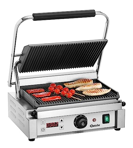 Grill à panini professionnel Bartscher en acier inoxydable de qualité