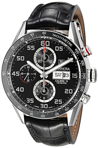 TAG Heuer Men's CV2A1R.FC6235 Analog Display Swiss Automatic Black Watch