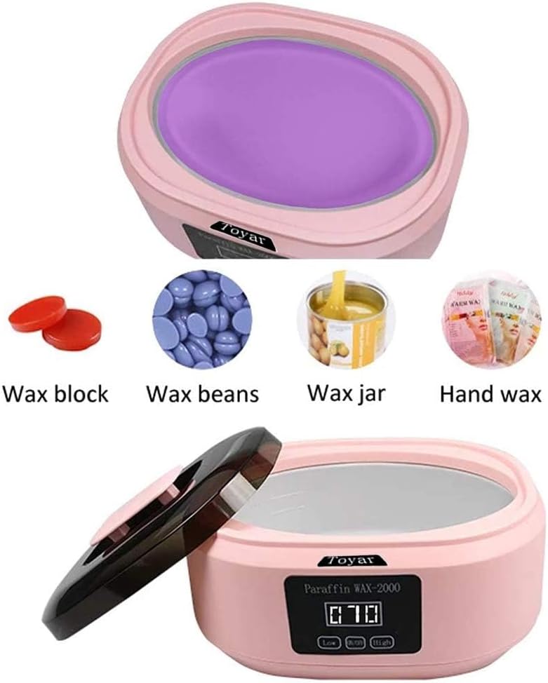 Paraffin Wax Heater, 200W Adjustable Temp Fast Melt Paraffin Bath, Moisturizing Paraffin Spa Wax Bath Kit, for Hand and Feet, for Smooth and Soft Skin, Hair Removal