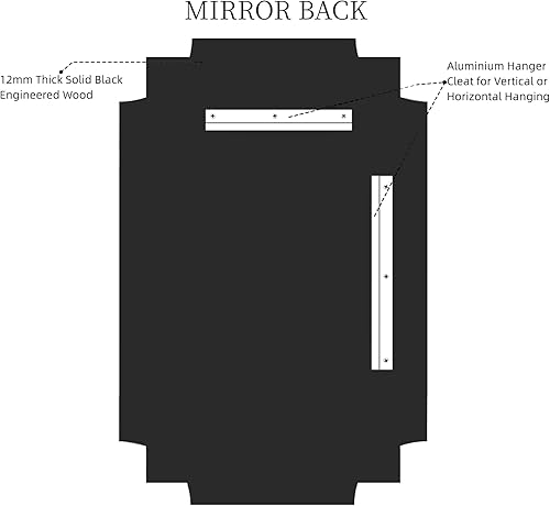 Miniatura 7 de Kelly Miller Espejo dorado grande para pared, espejo dorado de 30 x 46 pulgadas, espejo de tocador, espejo decorativo festoneado biselado para baño