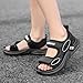 Summer Sandals for Kid Fashion Patchwork Double Adjustable Strap Sport Sandals Casual Lightweight Outdoor Beach Shoes Black, 6.5