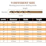 Misuyue 8% Cobalt Drill Bits, Metal Drill Bit Set 5mm, HSS M42 Carbide Twist Drill Bit for Metal Stainless Hard Steel Aluminum, Wood Drill Bits (4pcs) - Image 6