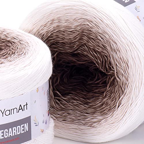 Image of Yarn Art Flowers Rosegarden 100% Cotton 250gr 8.80 oz 1094yds Multicolor Cotton Yarn Rainbow Crochet Yarn Spring Summer (308)