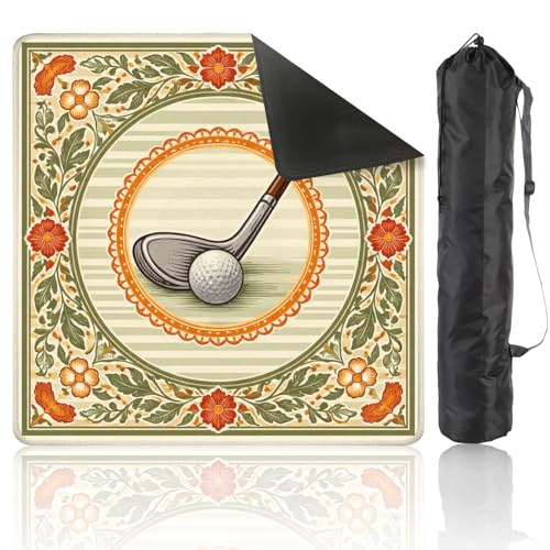 Mahjong Mat with Carrying Bag 31.5" x 31.5" Non-Slip Noise
