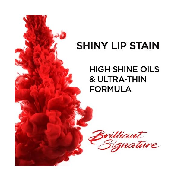 L'Oreal Paris Brilliant Signature Shiny Lip Stain Lipstick, Be Outstanding 0.21 Fl Oz.