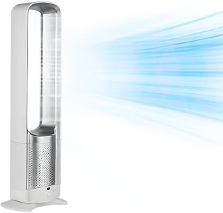 Genérico Ventilador De Pie, 32dB Ventilador Silencioso para Dormir, Ventilador De Torre con Mando Oscilación De 180°, Temporizador De 8 Horas per Casa,Camera Da Letto,Soggiorno,Uffici(Plata)