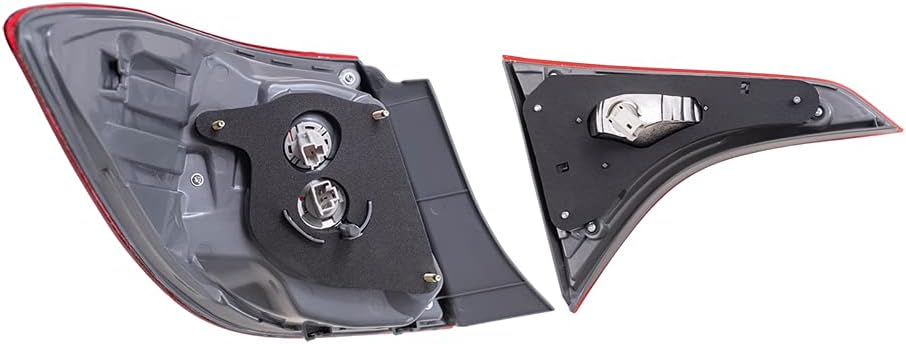 Brock Replacement Passenger Side Tail Lights Quarter Mounted and Lid Mounted Set Compatible with 2014-2016 Corolla