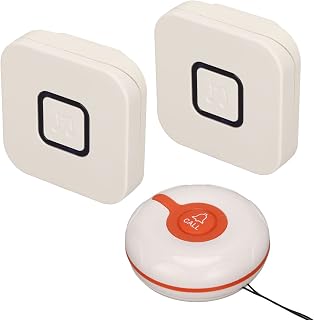 Botão de Chamada de Monitoramento de Idosos, Transmissão de Longa Distância 100-240V para Cuidador Pager Sem Fio para Saudação Em Casa (plugue americano)