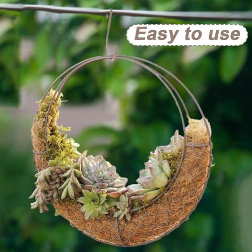 Panier de fleurs d'intérieur suspendu lune, idée cadeau décoration maison - 5