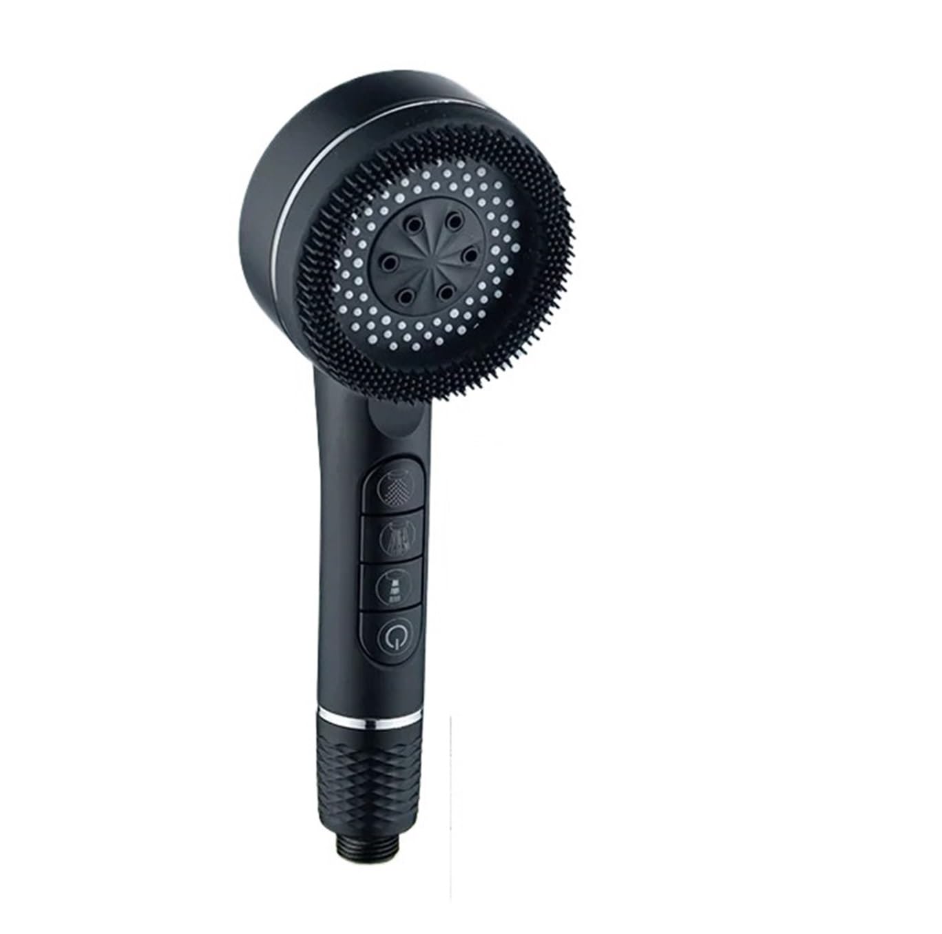 Soffione Bagno a 4 modalità Soffione Bagno ad Alta Pressione Soffione Bagno con Massaggio ad Acqua con Arresto con Un Tasto e Bagno a Pioggia con Elemento filtrante per Bagni(Black)