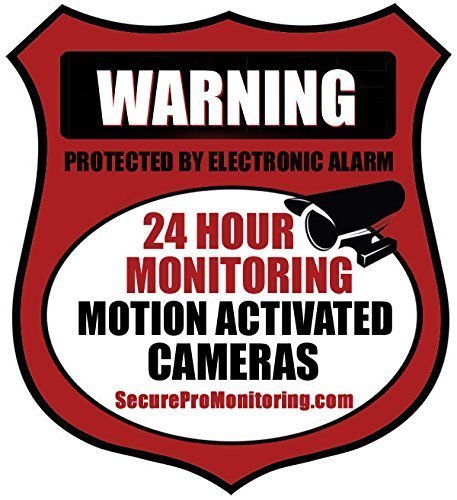 10 "Real Red Burglar Alarm Video Surveillance Security Decals Door & Window Stickers