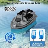 Xuemanshop bateau amorceur GPS, 2 moteurs, 2 kg de charge photo 5