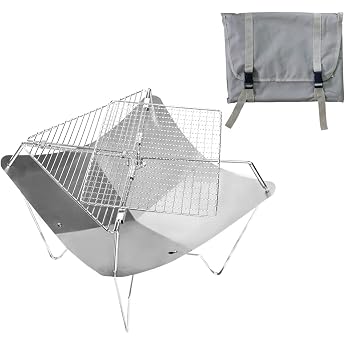 Folding BBQ Camping Outdoor Mobile Stainless Steel Grill Portable Foldable with Fire Bowl