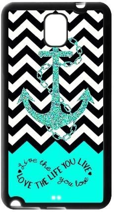 Generic Fashion Funny Vintage Love the Life You Live Quote Case for Samsung Galaxy Note 3 N9000 Black