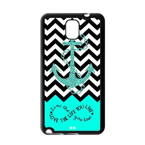 Generic Fashion Funny Vintage Love the Life You Live Quote Case for Samsung Galaxy Note 3 N9000 Black