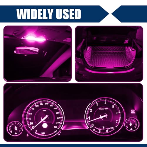 20PCS Lámparas LED T5 para Tablero de Auto Color Rosa Púrpura miniatura 7