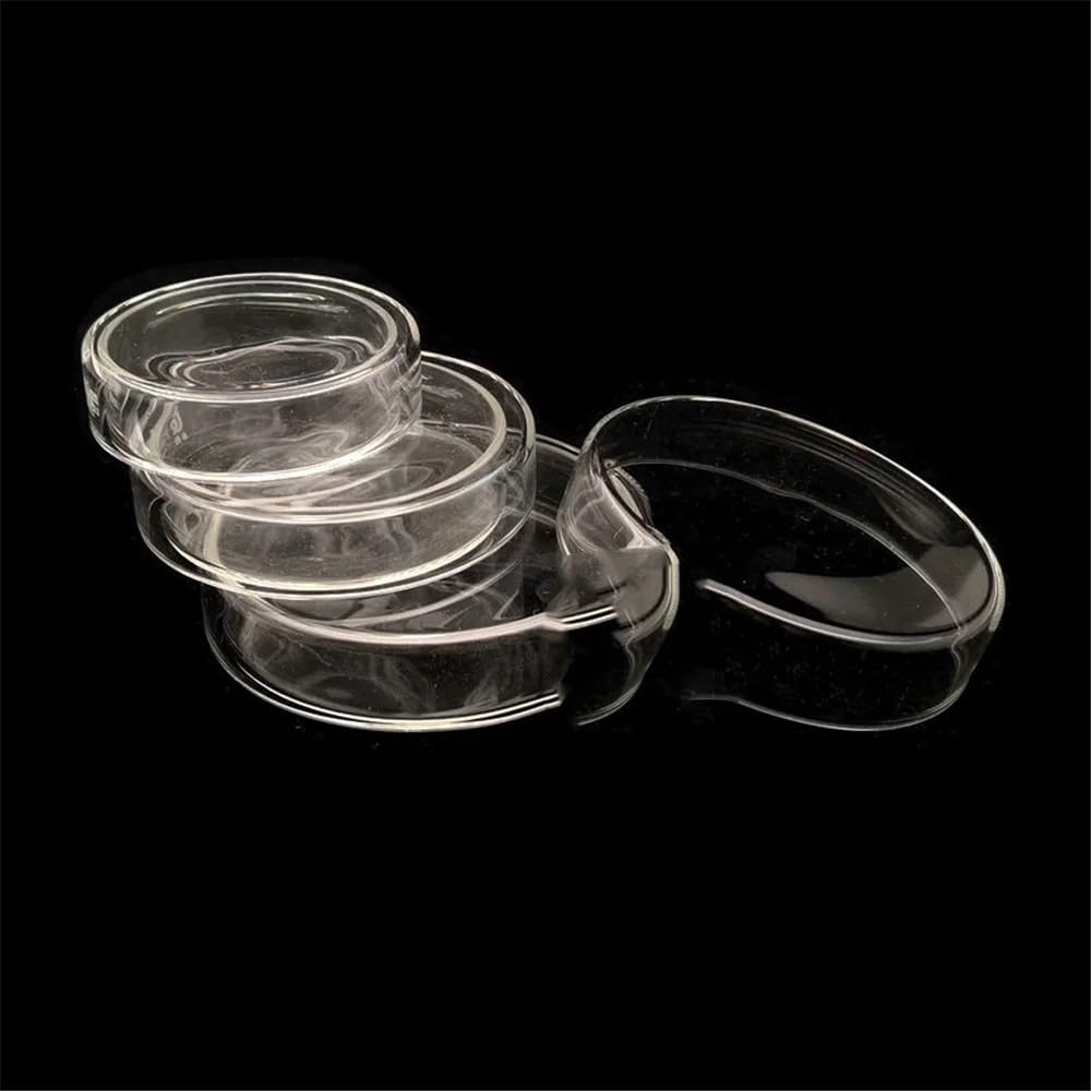 Vetreria da laboratorio Laboratorio - Piastre di coltura sterili in vetro borosilicato da 35 mm a 200 mm - Forniture di laboratorio(75mm 10pcs)