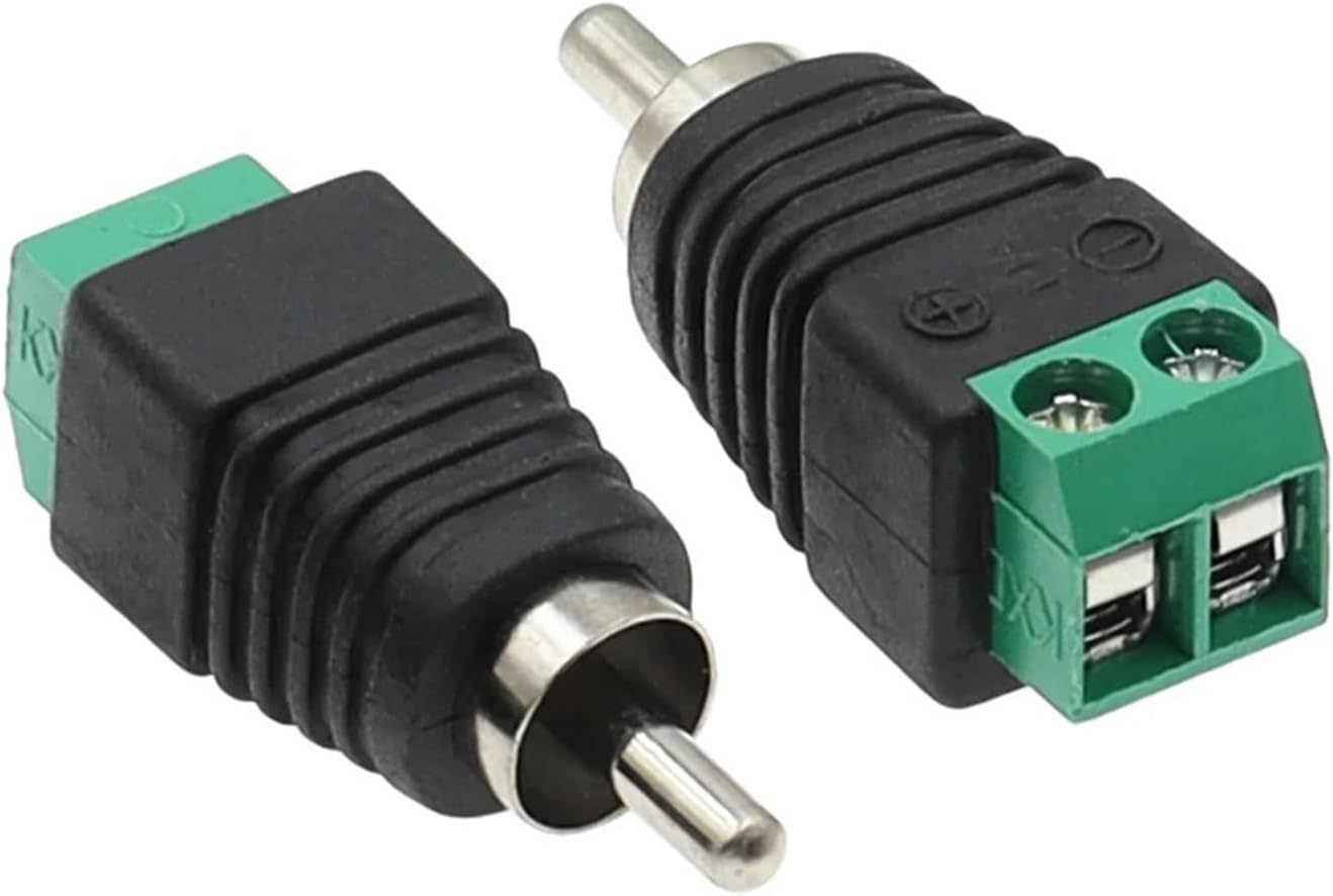 Connectors Male + Female TO AV Screw Terminal Video AV Balun Adapter Connector 10Pcs(10Pcs Female)