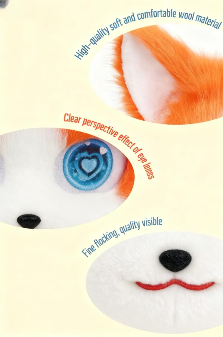 Furry zwierzęca maska ​​na całą głowę, futrzane maski na głowę, na Halloween Masquerade przebranie na karnawał akcesoria