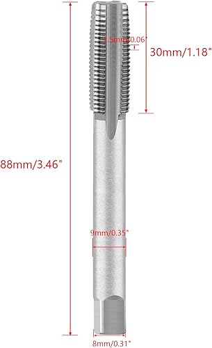 Miniatura 3 de Piutouyar HSS M10 x 0.049in, rosca de metal para máquina