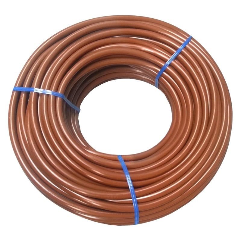 Microtube flexible en PVC pour irrigation goutte à goutte 4x6 mm - Rouleau 25 m ou 100 m - Marron ou noir