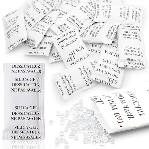 20 Paquets Silica Gel Sachet, 10g Sachet Anti Humidité, Sachet Déshydratant pour Vêtements Tiroirs Chaussures Placard, Gel de Silice Anti Humidité pour Éliminer Les Odeurs D'Humidité et de Moisissure