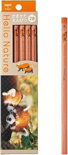 トンボ鉛筆 かきかた鉛筆 2B (レッサーパンダ 柄) ハローネイチャー レッサーパンダ 1ダース KB-KHNLP2-2B