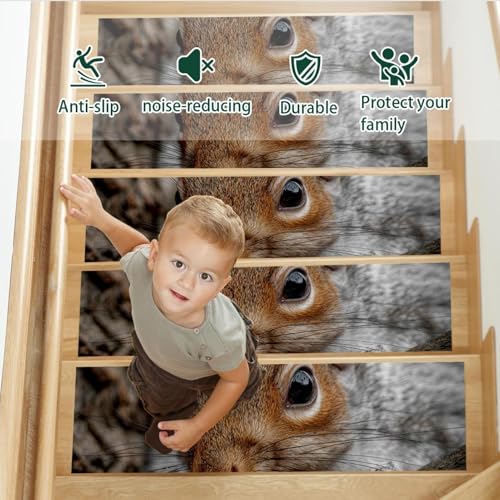 Tapis d'escalier antidérapant intérieur lot de 15 finitions soignées écureuil - 4