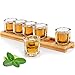 Produktbild Schnapsgläser-Set 6cl Halter und Schnapsglasbecher 60ml Set mit 6 Getränke-Servierbrett-Organizern mit durchsichtigem Glas Gläser für Likör-Shots Whisky Brandy Wodka Rum Zuhause Party Bar Geschenk